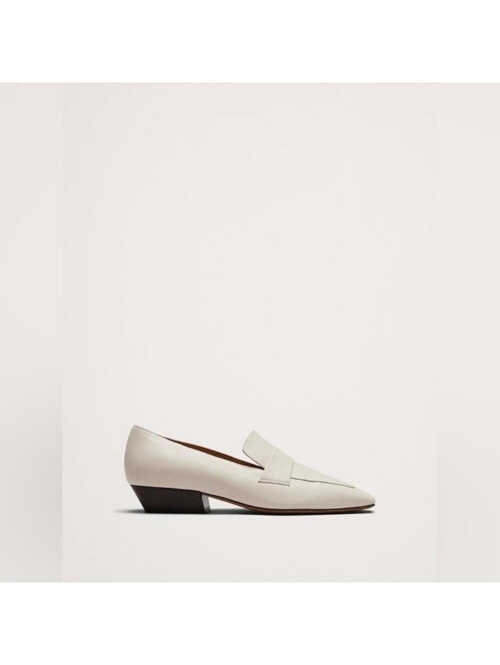 anana Republic Italian Leather Everyday Loafer Ivory White 9